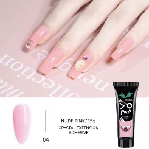 Mobray Poly gél, Acryl gél 15 ml - 4# Nude Pink