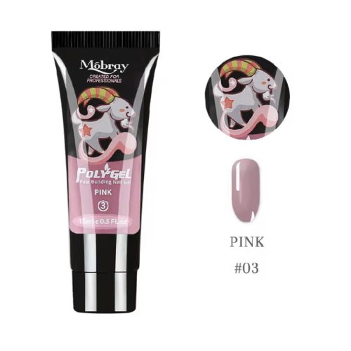 Mobray Csillagjegy Poly gél, Acryl gél 15 ml - 3# Pink