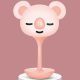LED Szabályozható éjjeli gyerek lámpa 3W - Rózsaszín koala