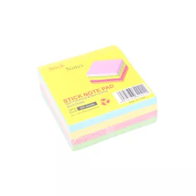 Tépőtömb ragasztott színes 300 lapos 7,6 x 7,6 cm