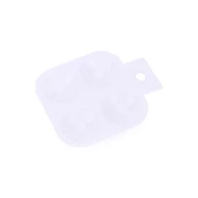  Műanyag festőpaletta 4 rekeszes – fehér, 85×85 mm