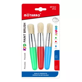   Mötarro gyerek festőecset készlet – 3 db Jumbo méretű ecset színes nyéllel