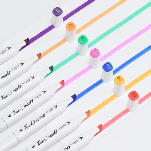 Touch 36 színű alkoholos dupla hegyű marker filctoll készlet fekete hordtáskában