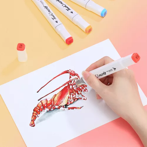 Touch 36 színű alkoholos dupla hegyű marker filctoll készlet fekete hordtáskában