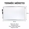 Kétoldalas mágneses írótábla 20×30 cm – fehér/fekete felület, alumínium kerettel
