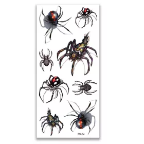 Vízálló ideiglenes Tetováló Matricák 90 x 190 mm 3D-04