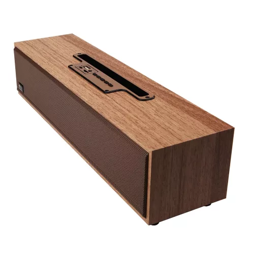 Zenedoboz XM-520 vezeték nélküli 20 W - fa mintázatú és anyagú - 38 x 9 x 9 cm