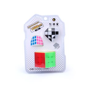   Varázs kocka - varázs kígyó 3&1 - 2db varázs kocka normál méretű és kicsi, varázs kígyó kirakó