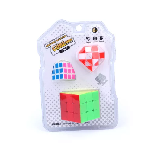 Varázs kocka - varázs kígyó 3&1 - 2db varázs kocka normál méretű és kicsi, varázs kígyó kirakó