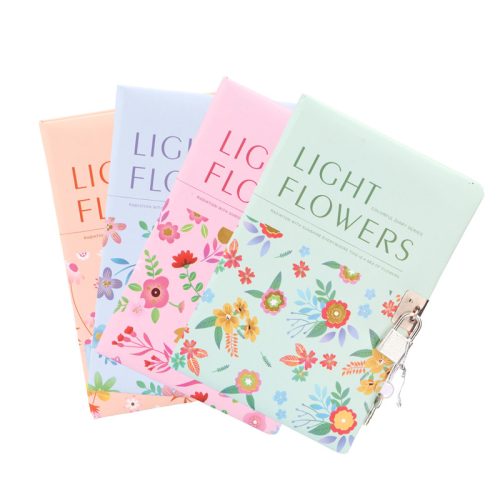 Light Flowers napló sorozat A5 méretben kemény fedelű - lakattal zárható