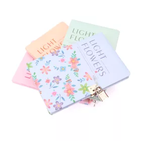   Light Flowers napló sorozat A5 méretben kemény fedelű - lakattal zárható