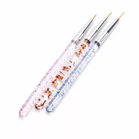   Körömdíszítő ecset szett 3 db – 14 cm vékony tű ecset nail art díszítéshez