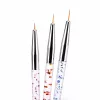 Körömdíszítő ecset szett 3 db – 14 cm vékony tű ecset nail art díszítéshez