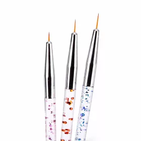   Körömdíszítő ecset szett 3 db – 14 cm vékony tű ecset nail art díszítéshez