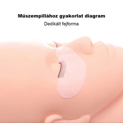 Gyakorló babafej műszempillához