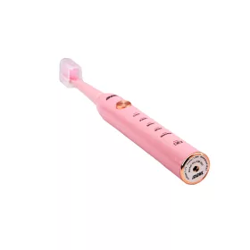   MDHL Elektromos fogkefék 5 üzemmód + 5 féj, USB töltős - Rózsaszín