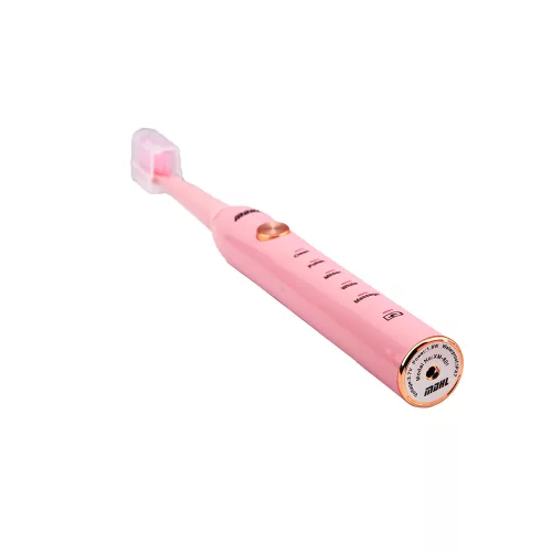 MDHL Elektromos fogkefék 5 üzemmód + 5 féj, USB töltős - Rózsaszín