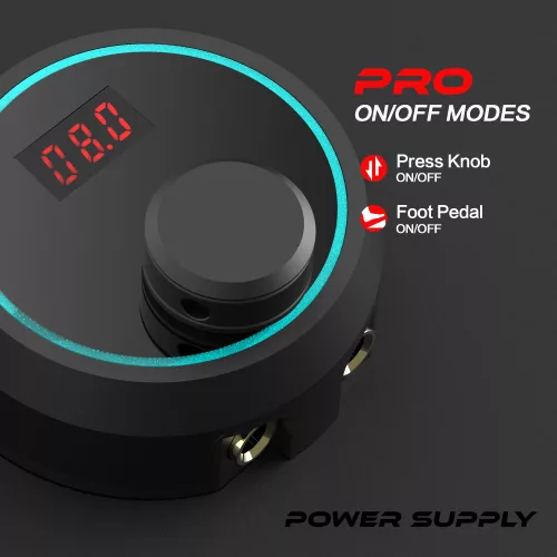 TB125-1-BLACK tetováló gép szett, tűvel, lábpedállal, festékkel