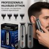 Bomei BM -028 professzionális hajvágó gép – vezeték nélküli trimmer LCD kijelzővel, ezüst kivitel