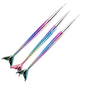   ESSACO köröm ecset sellő forma 3 darabos 16,5 cm hosszú színes, hegyes