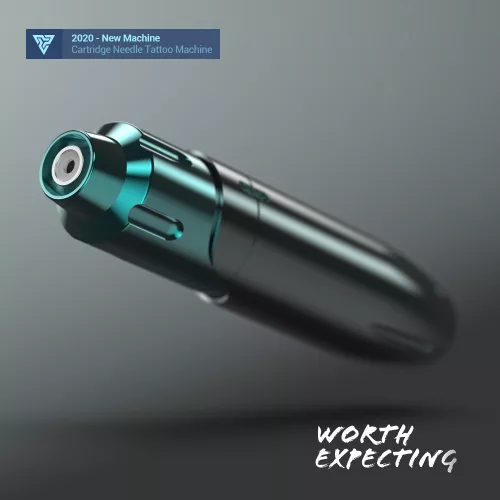 Tetováló gép szett LED kijelzővel, gyakorló szilikonnal, tűvel TB1005PJ005 - Kék