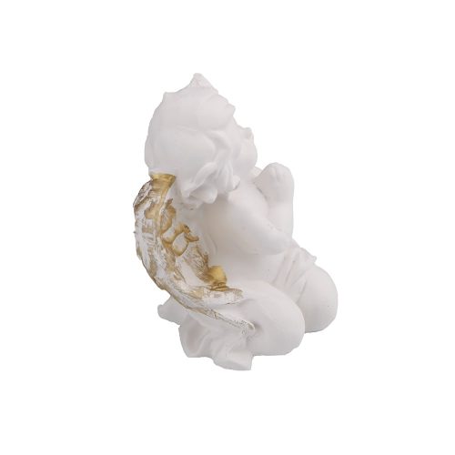 Imádkozó angyal, arany szárnnyal 15 cm - gipsz