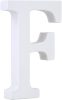 Fa dekoráció 11cm fehér - F / betűk