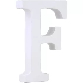 Fa dekoráció 11cm fehér - F / betűk