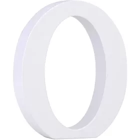 Fa dekoráció 11cm fehér - O / betűk