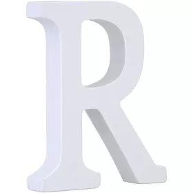 Fa dekoráció 11cm fehér - R / betűk