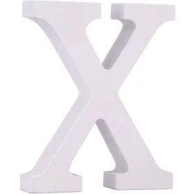Fa dekoráció 11cm fehér - X / betűk