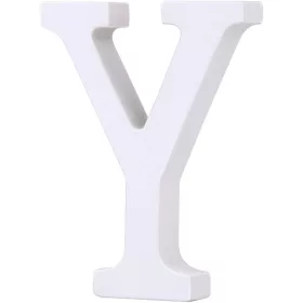 Fa dekoráció 11cm fehér - Y / betűk