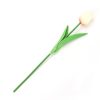 Tulipán szálas élethű növény 34 cm - Rózsa fehér