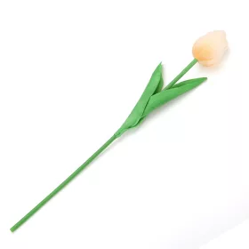 Tulipán szálas élethű növény 34 cm - Bézs