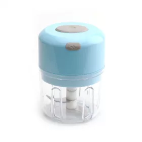   Mini USB tölthető elektromos fokhagyma és zöldségaprító 250ml - Kék