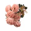 Rózsacsokor mű rózsákból 7 szálas 50 cm - vintage rózsaszín