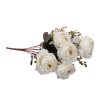 Rózsacsokor mű rózsákból 7 szálas 50 cm - fehér