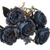 Rózsacsokor mű rózsákból 7 szálas 50 cm - kék