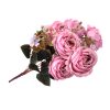Rózsacsokor mű rózsákból 7 szálas 50 cm - rózsaszín