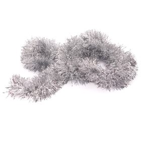 Karácsonyi ezüst színű boa 200 cm hosszú, 11 cm széles