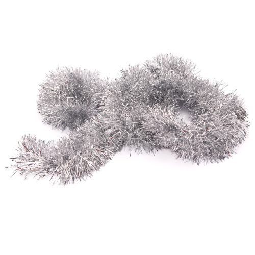 Karácsonyi ezüst színű boa 200 cm hosszú, 11 cm széles