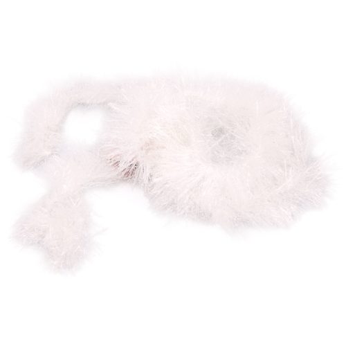 Karácsonyi csillámos fehér boa 200 cm, 11 cm széles