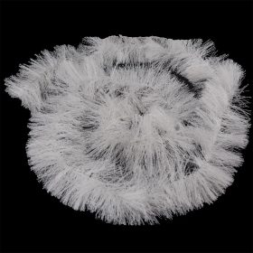 Karácsonyi csillámos fehér boa 200 cm, 11 cm széles