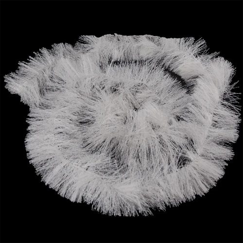 Karácsonyi csillámos fehér boa 200 cm, 11 cm széles