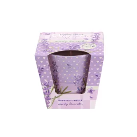   Minty Lavender illatgyertya pohárban 115 g – friss levendulás-mentás gyertya