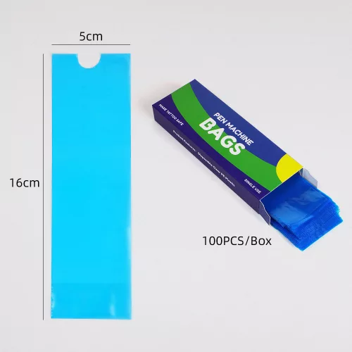 Tetováló kábel védőfólia – Clip Cord védő tasak 16×5 cm (100 db), higiénikus egyszer használatos fólia
