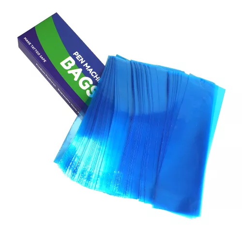 Tetováló kábel védőfólia – Clip Cord védő tasak 16×5 cm (100 db), higiénikus egyszer használatos fólia