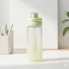 550 ml-es szívószálas sport kulacs – BPA-mentes ivópalack, zöld-sárga