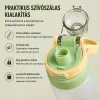 550 ml-es szívószálas sport kulacs – BPA-mentes ivópalack, zöld-sárga