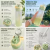 550 ml-es szívószálas sport kulacs – BPA-mentes ivópalack, kék-fehér